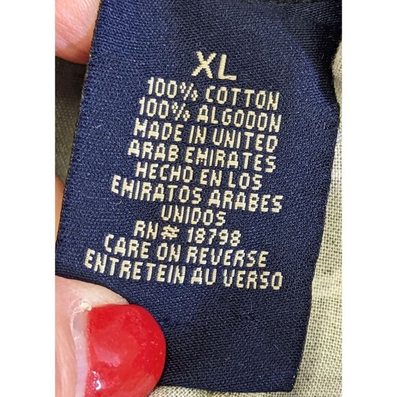 World Island Tropical Hawaiian Button Up Shirt Men size XL Gray Beachy Island - Picture 10 of 12